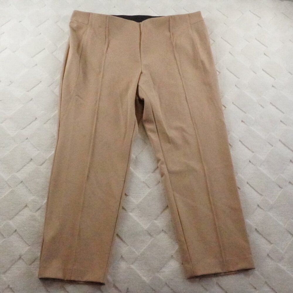 Lafayette 148 New York Acclaimed Stretch Gramercy Pant Womens 24W Tan MSRP$698